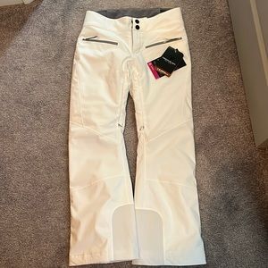 Obermeyer white bliss pant size 2 short NWT